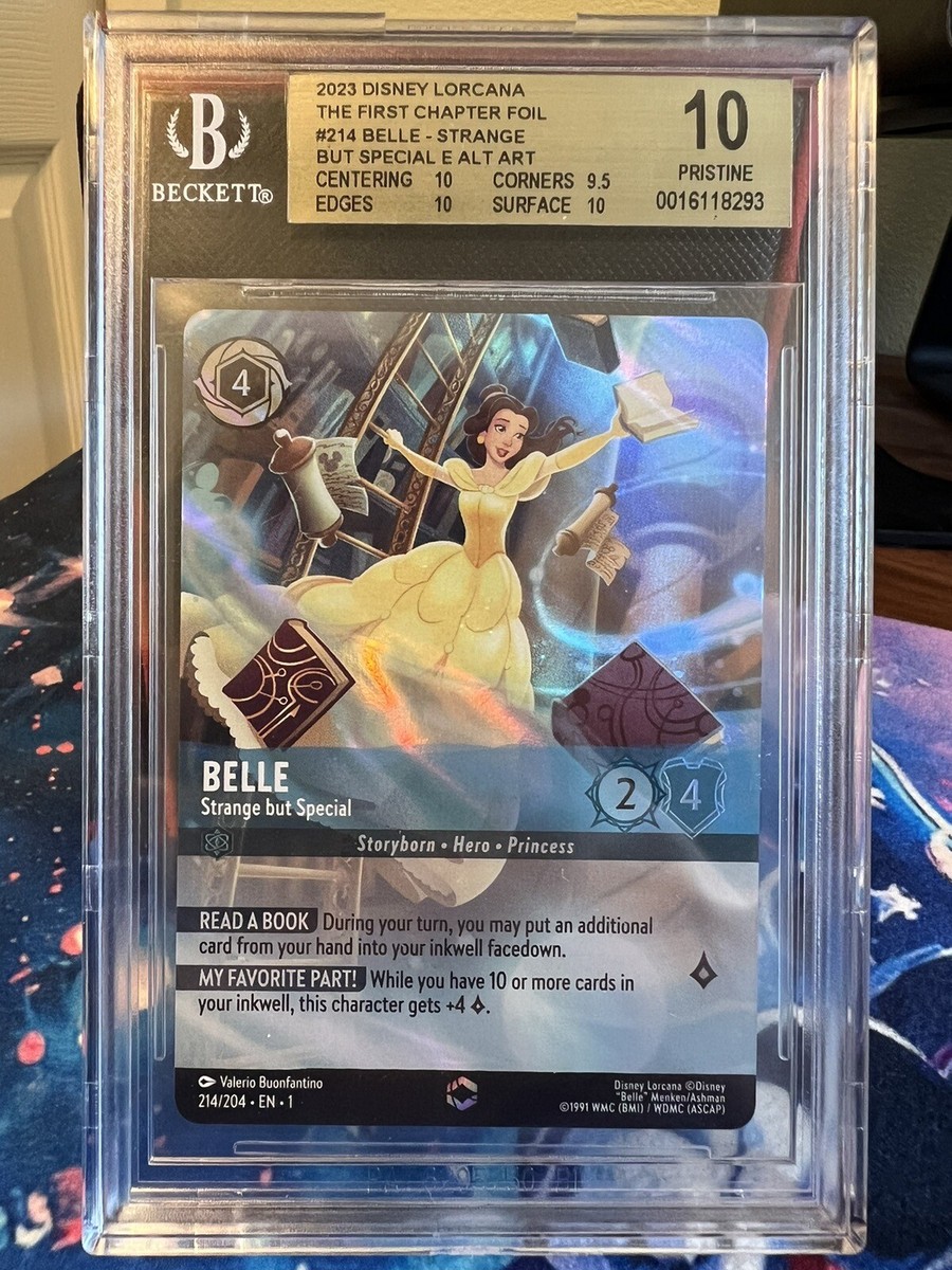 Disney Lorcana✨ Belle Strange But Special Enchanted BGS 10 Disney Lorcana✨ Belle Strange But Special Enchanted BGS 10