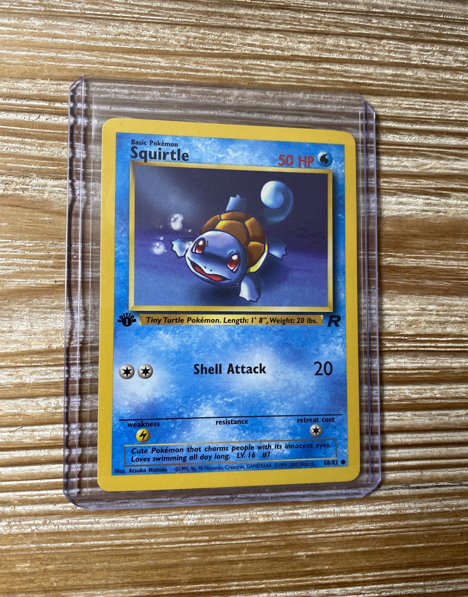 Pokmon Card Squirtle 68/82 1st Edition Team Rocket NM-Mint Pokmon Card Squirtle 68/82 1st Edition Team Rocket NM-Mint