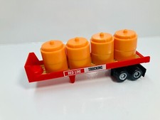 Tyco US 1 Red LINE FLATBED TRAILER Load of ORANGE Supports VERY COOL NEW