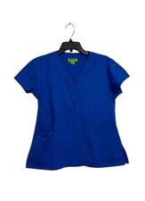 Crocs Medical Apparel Women's V-Neck Scrub Top in Royal Blue Size S