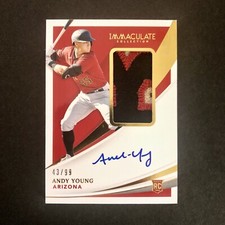 Andy Young 2021 Immaculate RPA #147 Rookie Patch Auto /99 DBacks RC Diamondbacks