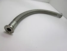 24" Braided Stainless Steel Flexible Hose 1.31" OD W/ 1" Sanitary Fittings