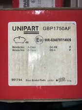 UNIPART 1750 MERCEDES BENZ A CLASS 04-09 B CLASS 05-on FRONT BRAKE PADS