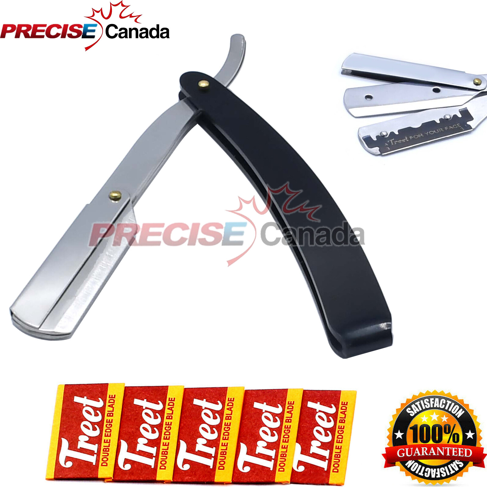 Professional Barber Hair Shaving Razor Cut Throat Straight Edge+10 Blade BTS-339