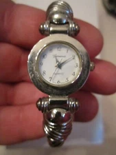 LADIES' GENEVA WOVEN CABLE CUFF WATCH - HEAVY -  QUARTZ - BBA-36