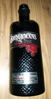 Brockmans Smooth Premium Gin LEERE FLASCHE schwarz Glas 700 ml
