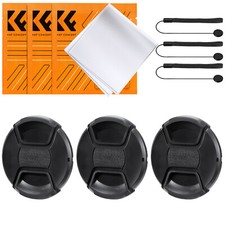 K F CONCEPT Center Pinch Lens Cap 37/40.5/43/49/52/55/58/62/67/72/77/82mm