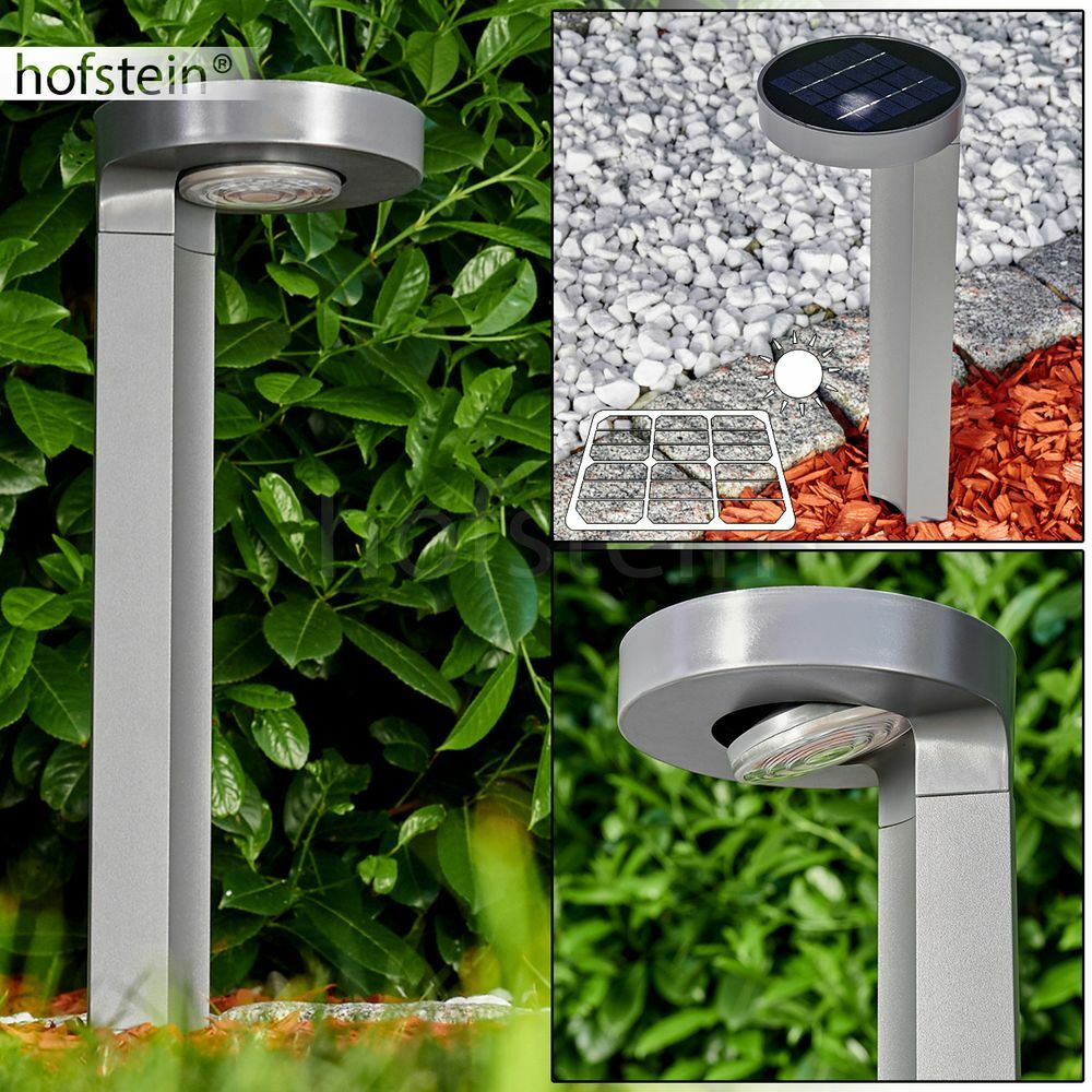 Solar LED Wege Lampen Außen Steh Leuchten Garten Poller Beleuchtung Anthrazit Solar LED Wege Lampen Außen Steh Leuchten Garten Poller Beleuchtung Anthrazit