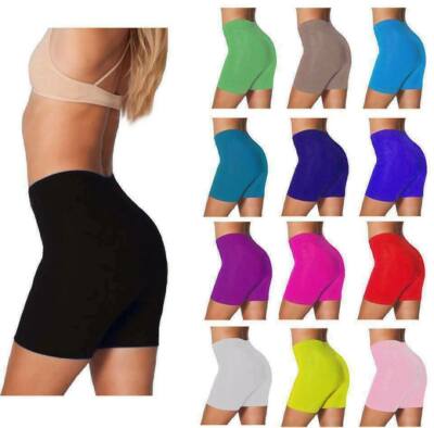  Einfache Damen-Fitnessstudio aktive Sommer-Radshorts Stretch Basic kurze heiße Hose 8-22