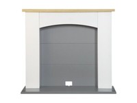 Adam Huxley Electric Stove Fireplace Pure White & Grey, 39