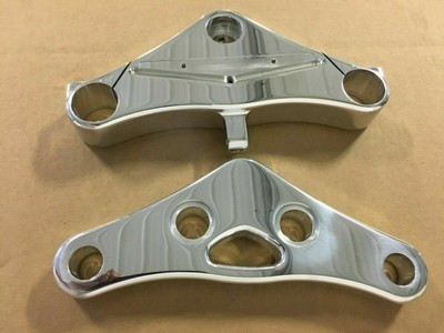 Big Dog Motorcycles polished billet 3 degree triple tree set 2004 Ridgeback OEM