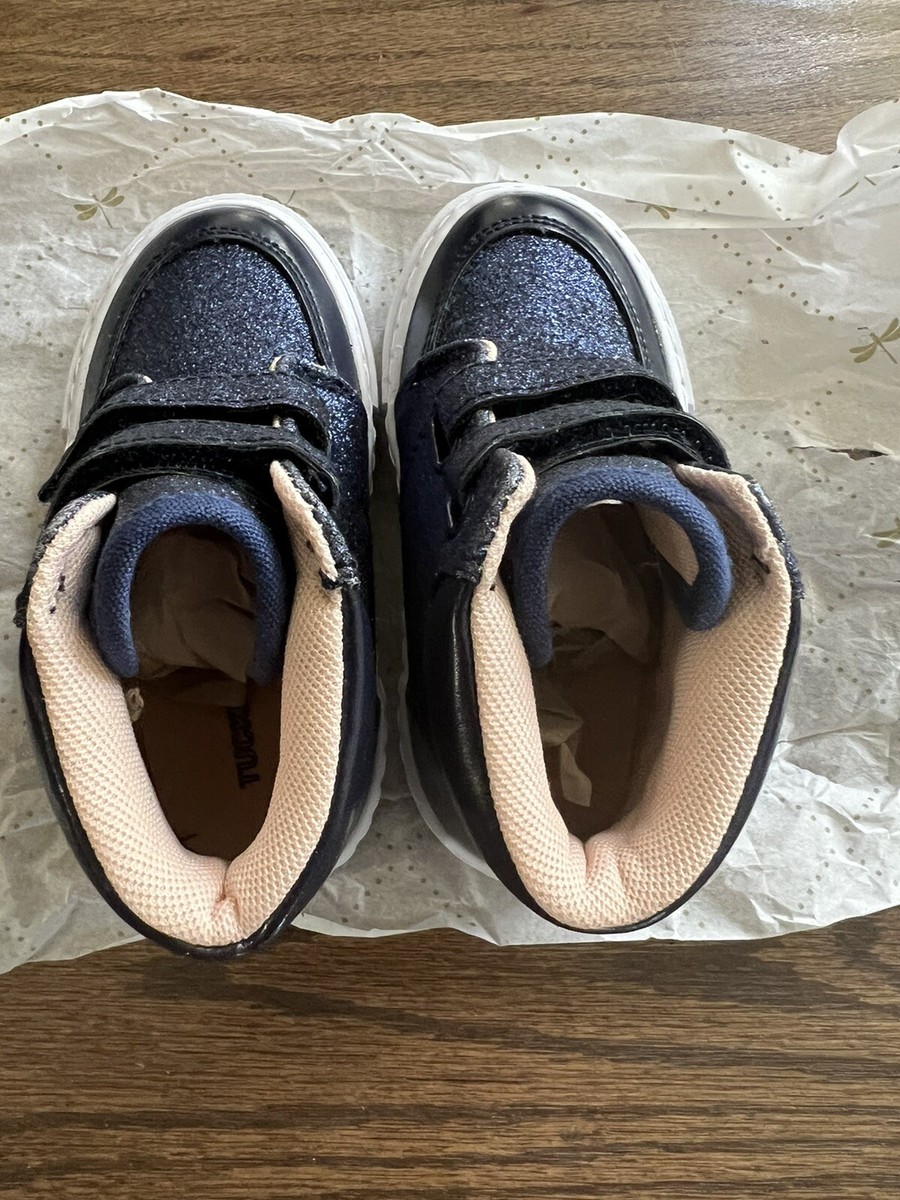 New Tucker + Tate Girl Jewel Glitter High Top Sneakers Navy