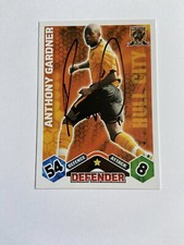 ANTHONY GARDNER - HULL CITY FC FOOTBALL SIGNED MATCH ATTAX CARD