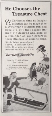 1923 AD(J30)~L.E. WATERMAN CO. NYC. IDEAL FOUNTAIN PENS