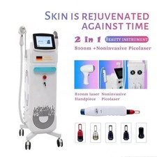 2 In 1 808nm Diode Laser Hair Removal Nd Yag Pico Laser Tattoo removal Machine