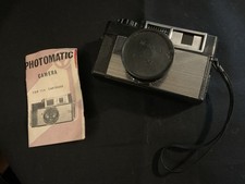 Photomatic Instant Load 126 Cartridge Camera Black Lens Strap Untested