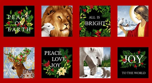 Peace on Earth multi block panel 24 inch x 44 inch - product listing photo