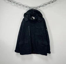 Victorinox Swiss Men’s Multipocket Tech Gray Wool Hooded Coat XL