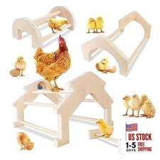 Wooden Chicken Perch 4 Pack , Jungle Gym Roosting Bar, Chicken Coop