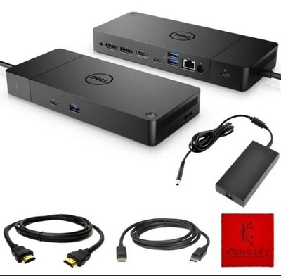 Dell WD19TBS Thunderbolt USB C Docking Station Dock Dual Monitor w/ 180w Adapter