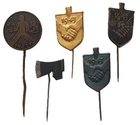 WW2 Finnish Pins Lot 5pcs 1941-1943 Vintage Military Badges Finland