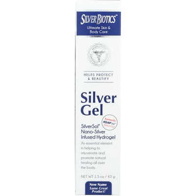 Silver Biotics Silver Gel Silver Sol Nano Silver Infused Hydrogel 1.5 Oz