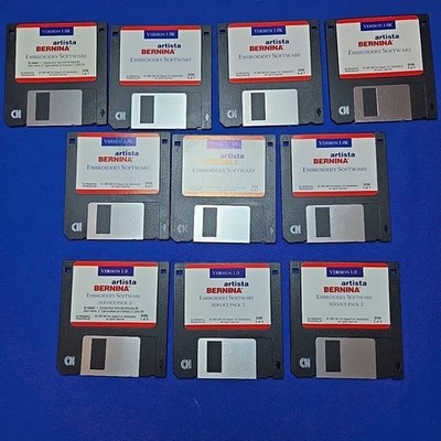 Bernina Artista Embroidery Software Version 1.0K  10 Disks Floppy Windows 95
