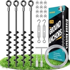 27" Ground Anchors Heavy Duty Shed Anchors Kit, Mobile Home Anchor with 3/16" Ga