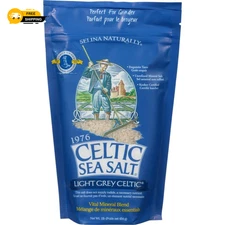 Light Grey Celtic Sea Salt 1 Pound Resealable Bag – Additive-Free, Delicious Sea