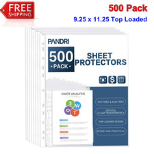 500 Pack Clear Sheet Protectors, 8.5 x 11 inch Page Protectors For 3 Ring Binder