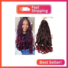 6 Packs French Curls Braiding Hair 24 Inch Loose Wave Bouncy crochet Hair Pre St