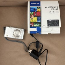 Olympus VG-160 Digital Compact Camera 5x Wide Zoom With Wall Charger Pictures