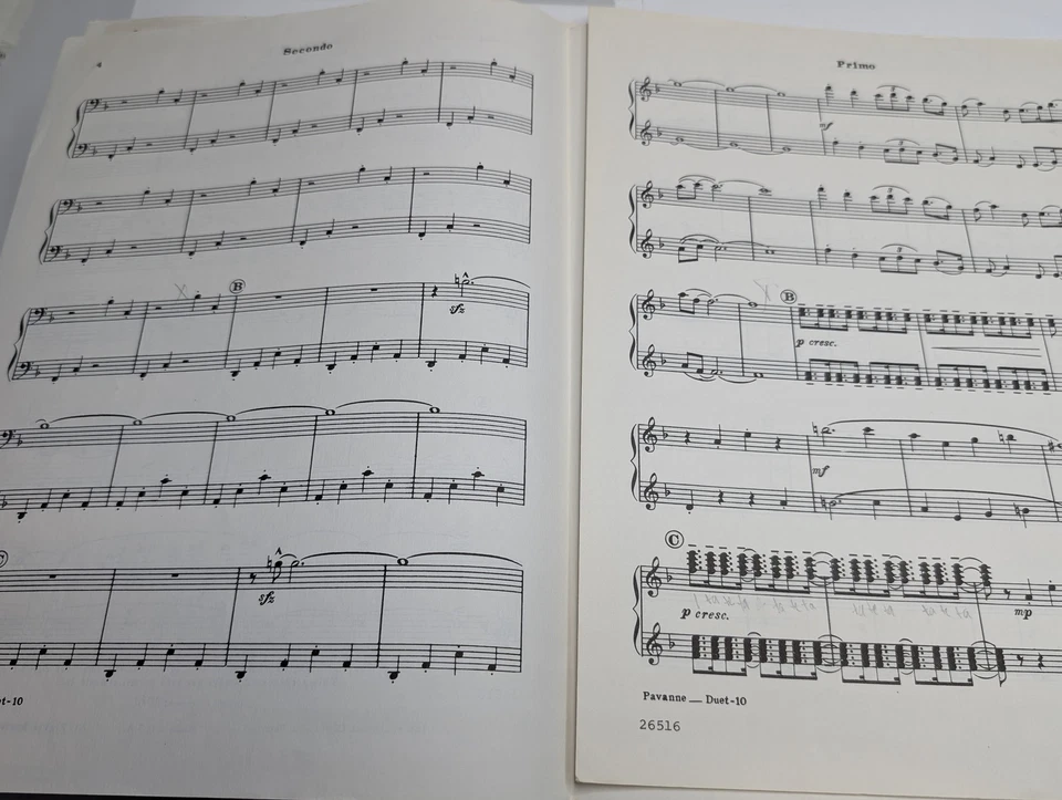 Pavanne Gould Piano Duet Sheet Music Morton Gould Modern Transcription F4 - Image 3 of 4