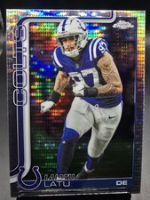 2025 Topps Chrome Silver Pulsar Refractor Laiatu Latu #128 - Indianapolis Colts