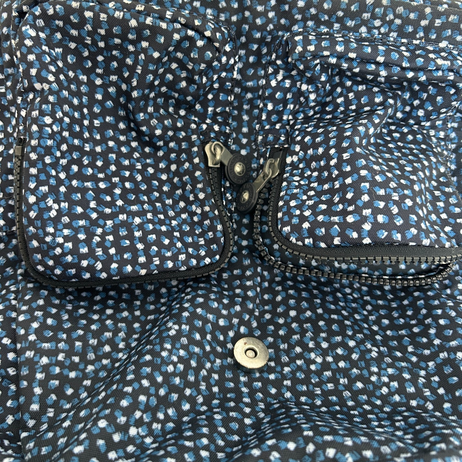 KIPLING CITY PACK Blue Scribble Pattern Backpack … - image 5