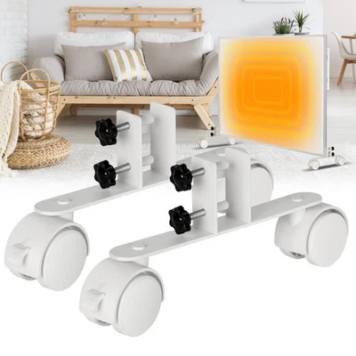 MARKENLOS Infrarotheizung Standfüße mit Rollen 2-10X Universel Heizpanel Edelstahl Zubehör