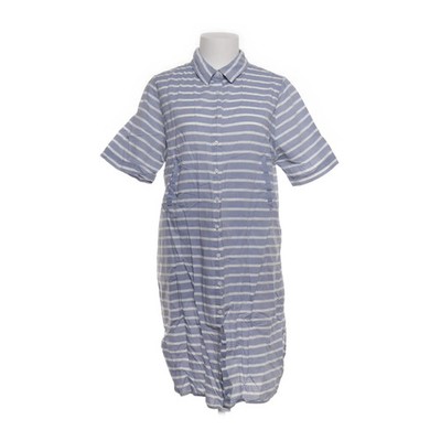 Hampton Republic, Blusenkleid, Größe: M, Blau/Weiß, Baumwolle, Streifen #vWu