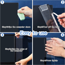 4 Pieces Computer Monitor Message Memo Board Transparent Message Panel Monito...