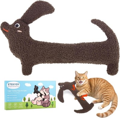Refillable Catnip Toy for Cats - 13.77 Inch Large Cat Kicker Toy for Indoor Kitt