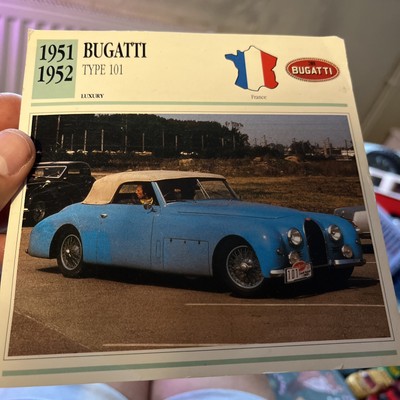 Bugatti Type 101 1952 1951 Info Card Edito Services Collectible 