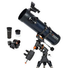   Astromaster 114EQ Newtonian Telescope   Manual Reflector for Beginners   Alumi