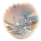 Fenton Seashell Bowl Lighthouse  Signed JK Spindler 2012 Numbered 7 of 10 NEW
