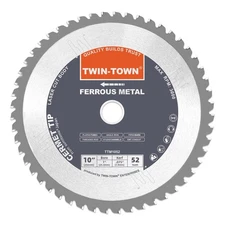 10-Inch 52 Teeth Dry Cut Steel and Ferrous Metal Cermet Saw Blade with 1-Inch...