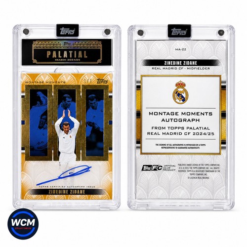 Zinedine Zidane 2024-25 Topps Palatial Real Madrid Montage Moments Auto 1/1