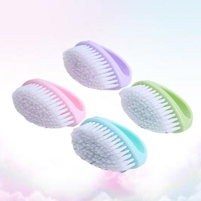 4Pcs Anti Slip Handle Durable Plastic Shoe Washing Brushes for Laundry Use