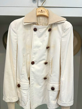 Brunello Cucinelli iWhite Pea Cashmere Coat W...