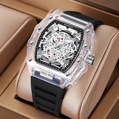 Transparent Men's Watch Fashion Quartz Wristwatch Luminous Waterproof watch