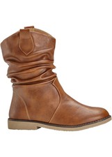 Cowboystiefeletten Gr. 36 Camel Damen-Schuhe Boots Neu
