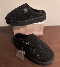 MICHAEL KORS Women's Size 5M Black Suede Rhinestone Winnie Slippers - New
