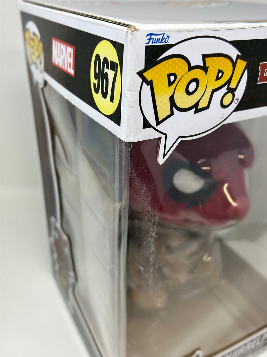 25cm-es Funko POP 967 Marvel Deadpool mókus Squirrel Pool figura - óriás Jumbo kiadású Floxked Exclu
